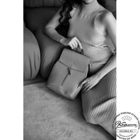 Женский кожаный рюкзак "Ассоль" (бордовый антик)